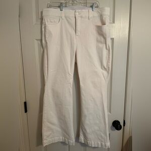 torrid White Wide-Leg Jeans with Flared Hem